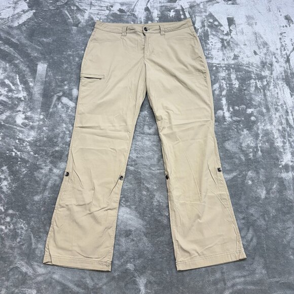 Eddie Bauer Travex Nylon Blend Hiking Pants Womens 12 Roll Up Outdoors stretch - Picture 1 of 9